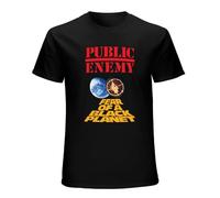 Lectoure Pure Men's Public Enemy Fear of A Planet T-Shirt Unisex Black XXL