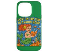 Lecture de Mermaid Lost in The Tide of a Good Book Ocean Coque pour iPhone 14 Pro