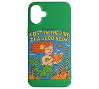 Lecture de Mermaid Lost in The Tide of a Good Book Ocean Coque pour iPhone 16 Plus