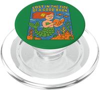 Lecture de Mermaid Lost in The Tide of a Good Book Ocean PopSockets PopGrip pour MagSafe