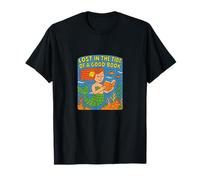 Lecture de Mermaid Lost in The Tide of a Good Book Ocean T-Shirt