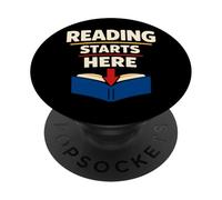 Lecture de Sensibilisation à l'alphabétisation de l'enfance Sauve des Vies Lecteur PopSockets PopGrip Adhésif