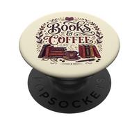 Lecture des Amateurs de Livres de café | Drôle de bibliothécaire Lecteur Professeur PopSockets PopGrip Adhésif