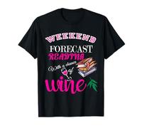 Lecture des prévisions du Week-End avec Une Chance de vin drôle T-Shirt