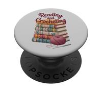 Lecture et Crochet, Crochet, Amateurs de Livres PopSockets PopGrip Adhésif