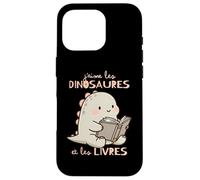 Lecture J'aime Les Dinosaures et Les Livres Garçon Fille Coque pour iPhone 16 Pro