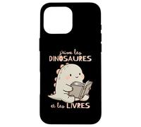 Lecture J'aime Les Dinosaures et Les Livres Garçon Fille Coque pour iPhone 16 Pro Max