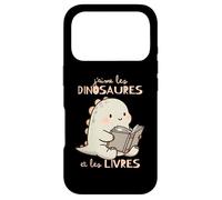 Lecture J'aime Les Dinosaures et Les Livres Garçon Fille Coque pour iPhone 17 Pro