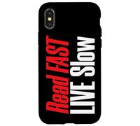 Lecture Lente en Direct Rapide pour Les Amateurs de Livres Coque pour iPhone X/XS