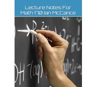 Lecture Notes For Math 170 Ian McCance
