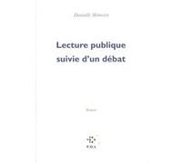 Lecture publique suivie d'un débat Danielle Mémoire (Auteur)