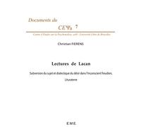 Lectures de Lacan: Subversion du sujet et dialectique du désir dans l'inconscient freudien, Lituraterre""