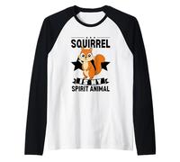 L'écureuil est Mon Animal Spirituel, Dessin animé Kawaii, écureuils drôles Manche Raglan