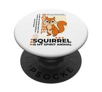 L'écureuil est Mon Animal Spirituel, Dessin animé Kawaii, écureuils drôles PopSockets PopGrip Adhésif