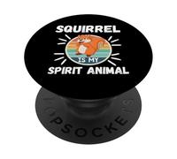 L'écureuil est Mon Animal Spirituel, Dessin animé Kawaii, écureuils drôles PopSockets PopGrip Adhésif