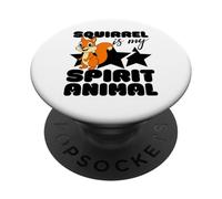 L'écureuil est Mon Animal Spirituel, Dessin animé Kawaii, écureuils drôles PopSockets PopGrip Adhésif