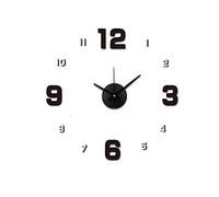 LecWec Horloge Murale Noire et argentée.