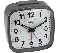 Lecwec Mpm - Réveil Analogique En Plastique Gris - Facile À Utiliser Sans Tic-Tac - Réveil Analogique - Fonction Snooze Et Lumière - Réveil Pour La Maison, La Chambre À Coucher, Le Bureau