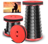 LEcylankEr Tabouret Pliant Camping Portable Marche Pied Bois Télescopique Jusqu'à 200 kg,Hauteur Réglable de 6,5 à 47cm pour la A244