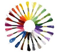 Leczany Fils à Broderie Kit pour Broderie Point de Croix Coudre des Outils Accessoires, 24 Couleurs