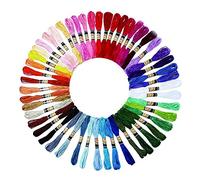 Leczany Fils à Broderie Kit pour Broderie Point de Croix Coudre des Outils Accessoires, 50 Couleurs