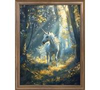 Leczany Kit de broderie au point de croix 11CT estampillé à faire soi-même, gamme complète de kits de dé marrage pour débutants pré-imprimés - Cheval de Troie forestier 40x53cm