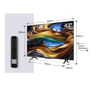 TCL P79 43P79B TV 109,2 cm (43") 4K Ultra HD Smart TV Wifi Titane
