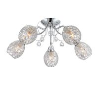LED 20 watts plafonnier cristal plafonnier éclairage chrome tressée lumière chrome