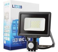 LED-2B Projecteur d'extérieur MHC 20W 1600lm 230V, Lampe d'extérieur avec détecteur de mouvement Projecteur LED étanche Blanc froid, Super lumineux Éclairage extérieur à économie d'énergie