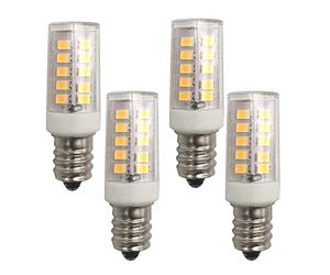 Led 2W E12 Candélabre Ampoule 12V - 24V 3000k Blanc chaud Chandelier Lumière Micro-ondes Réfrigérateur Remplacement 25W Ampoule Serger Distributeur d’eau Porte Lumière 4 Pack