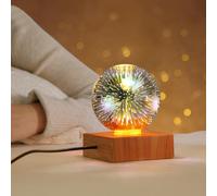 LED 3D feu d'artifice veilleuse atmosphère colorée lampe de Table suspension boule de verre pour la décoration de la maison ciel étoilé veilleuse