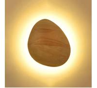 LED 6W Moderne Luminaire Mural Antipoussière Lampe Murale Boîte Bois Applique Murale Light Blanc Chaud pour Intérieur Chambre Bar