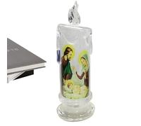 LED à LED à base de batterie Lumière Jésus sans flamme - Lumières créatives sans flammes, décoratif Christ Tuaright, conception durable durable | Décoration d'église multifonctionnelle pour salle à ma