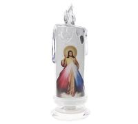 LED à LED à base de batterie Lumière Jésus sans flamme - Lumières créatives sans flammes, décoratif Christ Tuaright, conception durable durable | Décoration d'église multifonctionnelle pour salle à ma