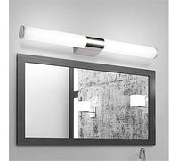 Led Acrylic Mirror Light Bathroom Waterproof Mirror Cabinet Lamp En Acier Inoxydable Lumière Murale 2 Lumière de Maquillage de Température de Couleur Pour L'Hôtel, La Famille/55Cm White Light