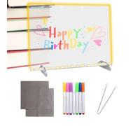 LED Acrylic Writing Board - USB Light Display with 7 Color Pens, Message Drawing Tool | Reusable Planner Ideal Family Children Office Study Schedule Bedside Meeting Doodle Use