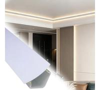 LED Aluminum Light Molding Channel, Double Sided Strip Light Diffuser Skirting Board Covers, for Kitchen Theater Toe Kick Home Decor Living Room(30m/98.4ft)