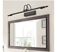 Led Américain Miroir Lumière Imperméable Salle Den Miroir Armoire Lampe Toilette 180 ° Rotation Mur Lumière Anti Brouillard Maquillage Lumière/Black 56Cm