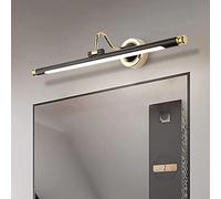 Led Américain Salle Den Lumière Miroir En Bronze Lumière 180 ° Rotation Miroir Cabinet Lampe Blanc Neutre 4000K Chambre À Coucher Lumière Murale Imperméable Anti Brouillard Maquillage Lumière/79Cm15W