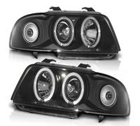 LED Angel Eyes Phares Combinaison Tuning Tec Pour Audi A4 B5 94-98 Noir