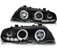 LED Angel Eyes Phares Combo Pour BMW E46 Coupé 99-03 Noir Set