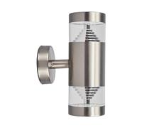 LED Applique Exterieur Lanea (Moderne) en Gris Inox (à 2 lampes,), Exterieur, Murale Luminaire Lampe Jardin, Eclairage d’exterieur