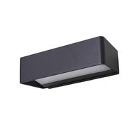 LED Applique Exterieur Midvig (Moderne) en Noir Aluminium (1 lampe,à), Exterieur, Murale Luminaire Lampe Jardin, Eclairage d’exterieur