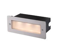 Lucande applique encastrable LED Holly, 17 cm, acier inoxydable HOLLY, gris, Inox, Moderne, Applique extérieure