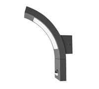 LED Applique extérieure Juvia (Moderne) en Noir Aluminium (1 lampe,à), pour mur extérieur/façade de maison, terrasse und balcon