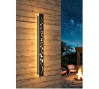 Led Applique Exterieure Longue Éclairage Mural Ginkgo Noire Ip65 Étanche 3000K 25W Aluminium Villa Applique Murale Pour Jard[EC280]