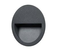 LED Applique extérieure Loya (Moderne) en Noir Aluminium (1 lampe,à), encastrable pour l’extérieur, applique mur extérieur/mur de la maison, terrasse & balcon