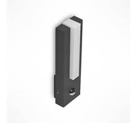 LED Applique extérieure Virgalia (Moderne) en Noir Aluminium (1 lampe,à), pour mur extérieur/façade de maison, terrasse und balcon