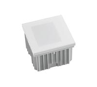 LED Applique extérieure Zamo à intensité variable (Moderne) en Blanc Aluminium e. a. pour Couloir (1 lampe,à), encastrable l’extérieur applique mur extérieur/mur de la maison