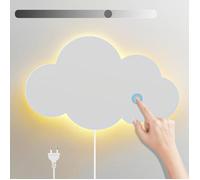 LED Applique Murale avec Interrupteur Tactile Veilleuse Enfant Dimmable Lampe Murale avec Prise Blanc Chaud Interieur